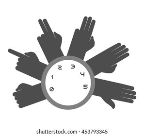 hands counting symbol