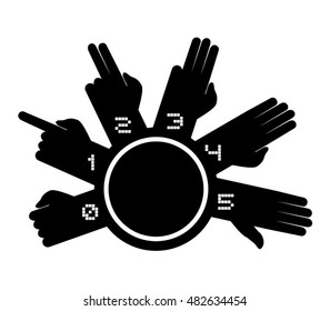 hands counting symbol
