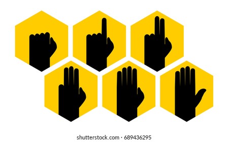 hands counting symbol