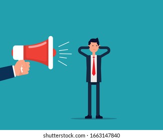 Hands covering ears. Don't listen concept. Covering ears