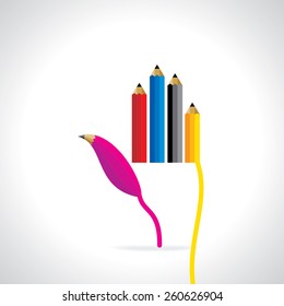 hands created with pencil vector illustration 