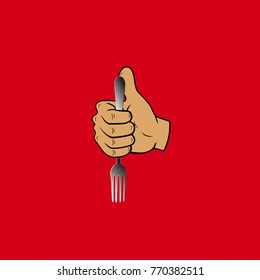 hands and cutlery