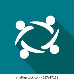 Hands Deal Design Icon with a long shadow