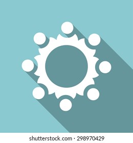 Hands Deal Design Icon  with a long shadow
