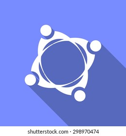 Hands Deal Design Icon  with a long shadow
