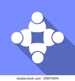 Hands Deal Design Icon  with a long shadow