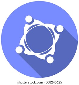 Hands Deal Design Icon with a long shadow