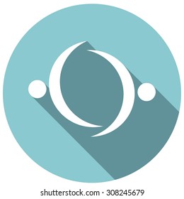 Hands Deal Design Icon with a long shadow