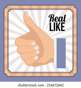 Hands design over blue background,vector illustration