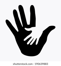 Hands design over white background, vector illustration