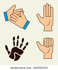 Hands design over white background, vector illustration