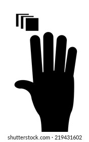 Hands design over white background, vector illustration