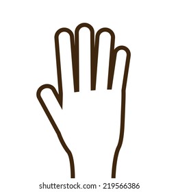 Hands design over white background, vector illustration