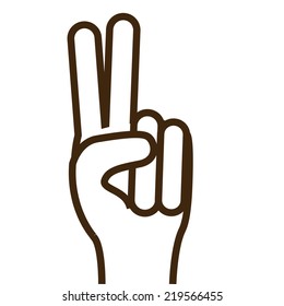 Hands design over white background, vector illustration