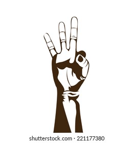 Hands design over white background, vector illustration