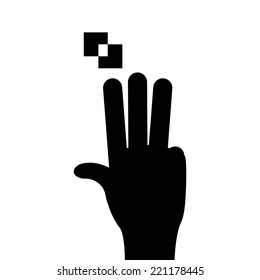 Hands design over white background, vector illustration