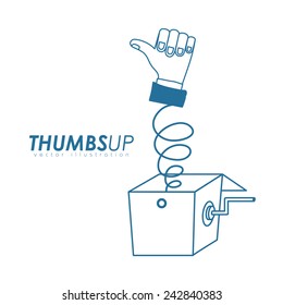 Hands design over white background, vector illustration.