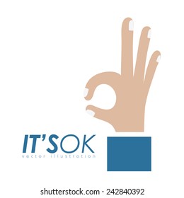 Hands design over white background, vector illustration.