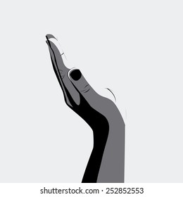 Hands design over white background, vector illustration.