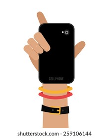 Hands design over white background, vector illustration.