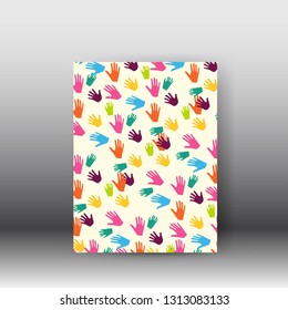 hands design poster and brochure