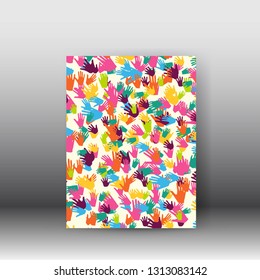 hands design poster and brochure