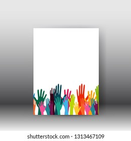 hands design poster and brochure