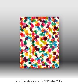 hands design poster and brochure