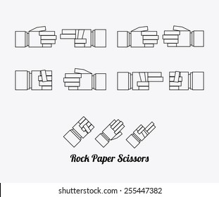 hands desing over white background vector illustration.