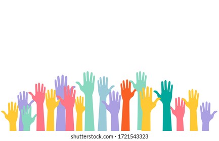 hands of different colors cultural and ethnic diversity vector design.