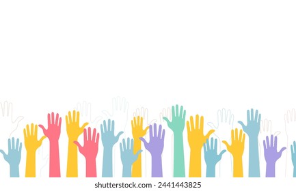hands of different colors cultural and ethnic diversity vector design.
