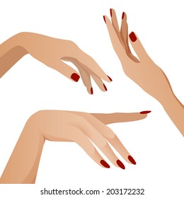 Hands in different interpretations,vector