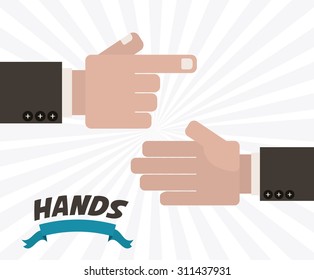 Hands digital design, vector illustration eps 10