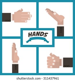 Hands digital design, vector illustration eps 10