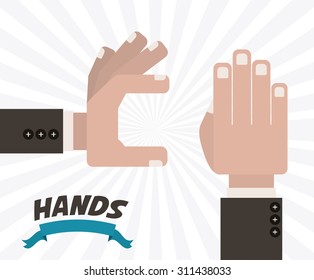 Hands digital design, vector illustration eps 10