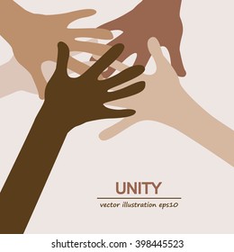 hands diverse togetherness background