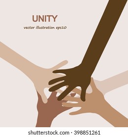 Hands Diverse Unity Togetherness 