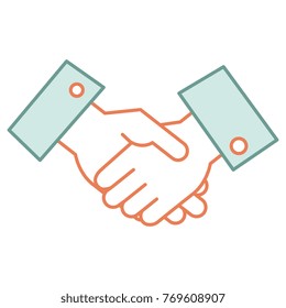 hands done deal isolated icon