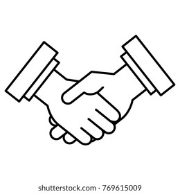hands done deal isolated icon