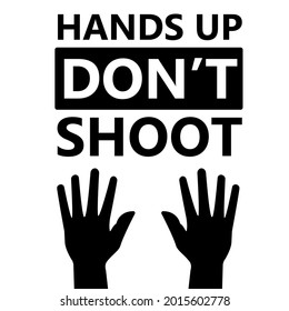 Hands Up Don't Shoot Poster. Clipart Image