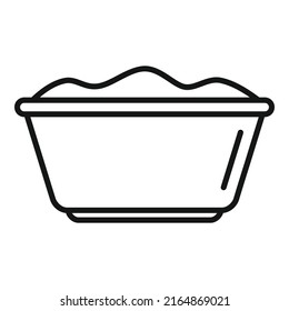 Hands dough icon outline vector. Knead flour. Ball roll