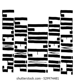Hands draw abstract background. Calligraphy style. Graffiti. Vector illustration