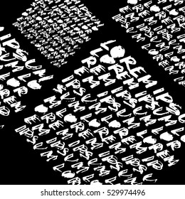 Hands draw abstract background. Calligraphy style. Graffiti. Vector illustration