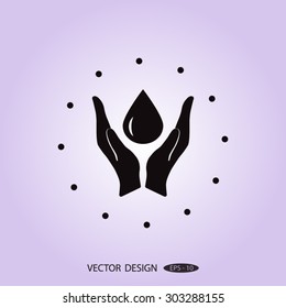 hands and drop icon