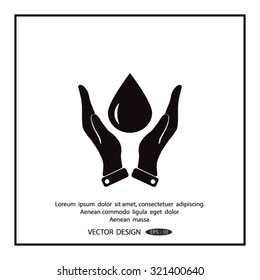 hands and drop icon
