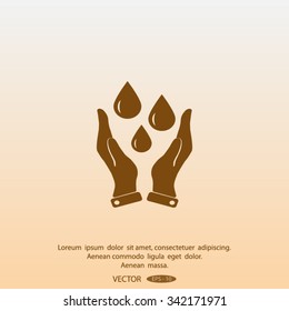 hands and drop icon