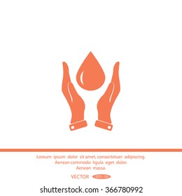 hands and drop icon