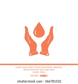 hands and drop icon