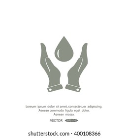hands and drop icon