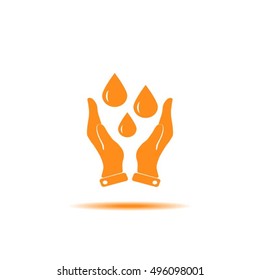 hands and drop icon